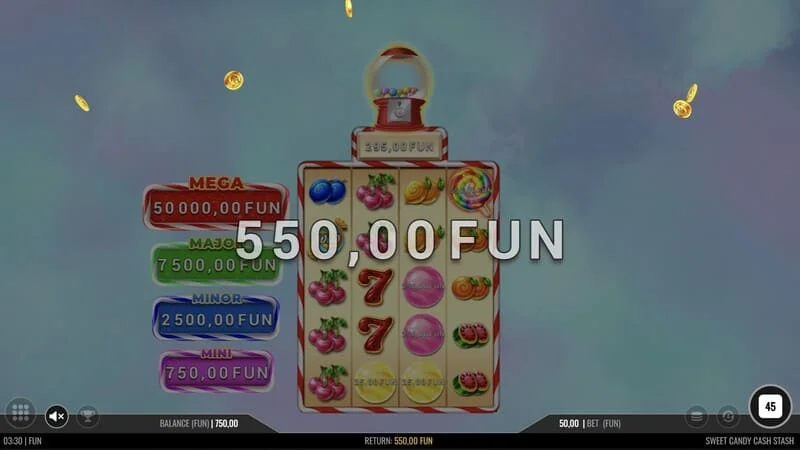 Sweet Candy Cash Stash - pangunahing laro na may panalo sa linya